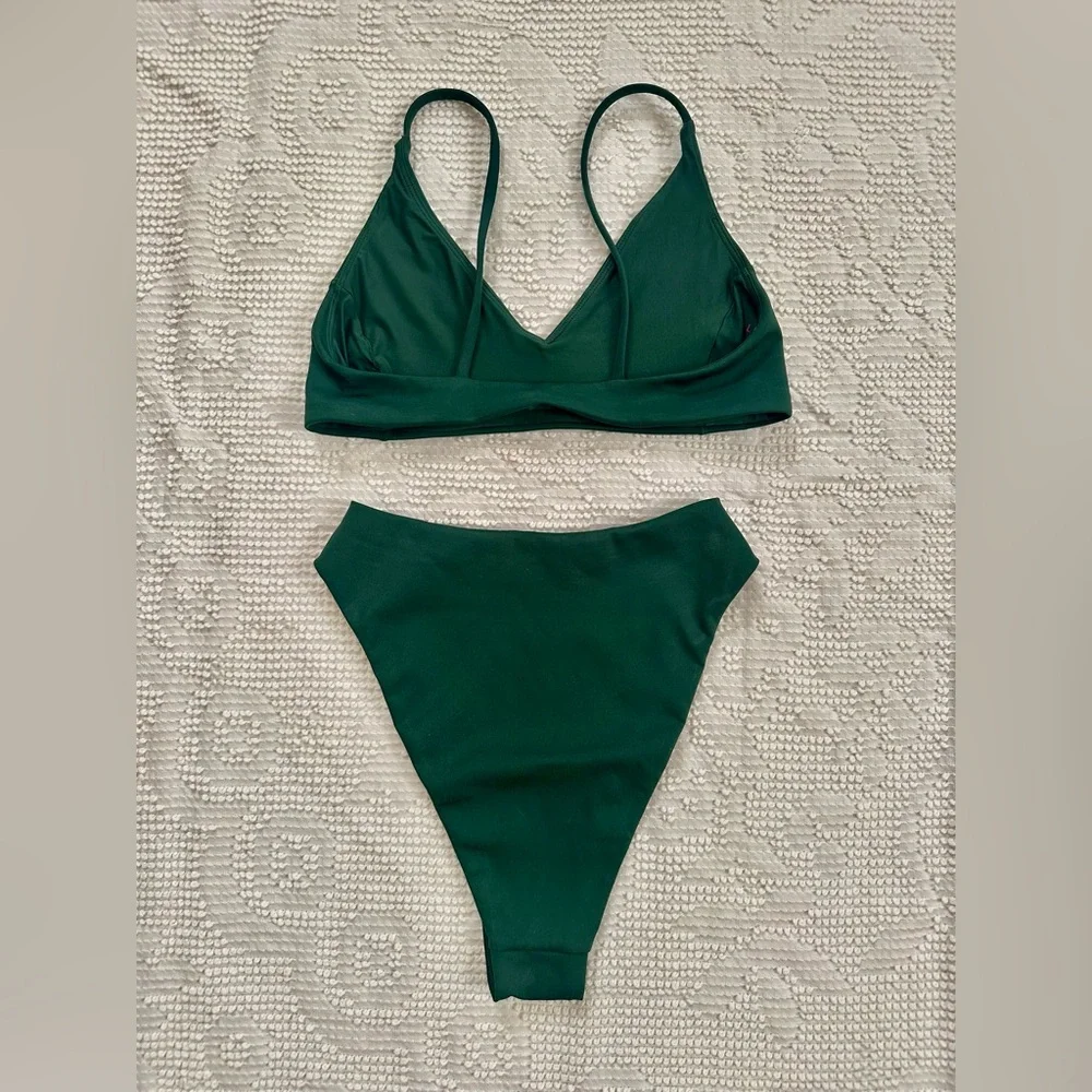 Left on Friday Palm Green Bikini Set - Picture 2 of 3